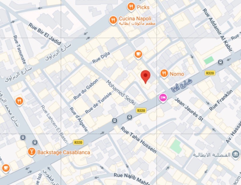 Plan d'accès — MAZ SOF TRAVAUX, Boulevard d'Anfa, Casablanca